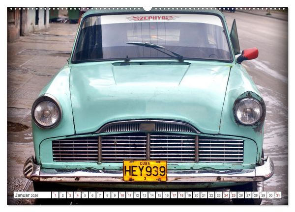 Produktbild: ZEPHYR - Ein britischer Ford in Kuba (hochwertiger Premium Wandkalender 2026 DIN A2 quer), Kunstdruck in Hochglanz