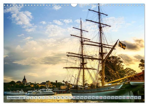 Produktbild: Stockholm - Maritime Ansichten (Wandkalender 2026 DIN A3 quer), CALVENDO Monatskalender
