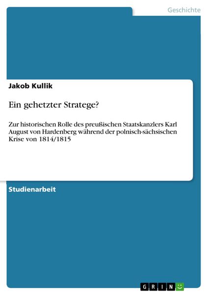 Produktbild: Ein gehetzter Stratege?