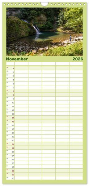Produktbild: Familienplaner 2026 - Frankreich - Franche-Comt&eacute; mit 5 Spalten (Wandkalender, 21 x 45 cm) CALVENDO