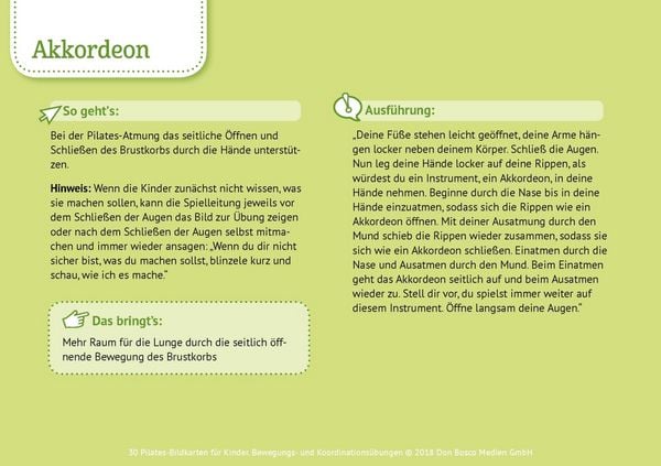Produktbild: 30 Pilates-Bildkarten f&uuml;r Kinder