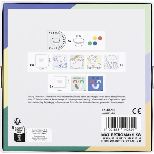 Produktbild: Folia Fingerfarben Happy Safari