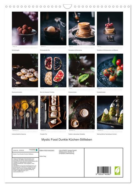 Produktbild: Mystic Food Dunkle K&uuml;chen-Stillleben (Wandkalender 2026 DIN A3 hoch), CALVENDO Monatskalender