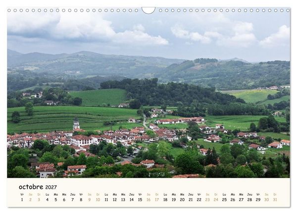 Produktbild: Entre monts et vagues - Une ann&eacute;e au Pays Basque (Calendrier mural 2027 DIN A3 vertical), CALVENDO calendrier mensuel