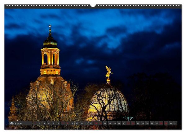 Produktbild: Dresden - Die Frauenkirche (hochwertiger Premium Wandkalender 2026 DIN A2 quer), Kunstdruck in Hochglanz