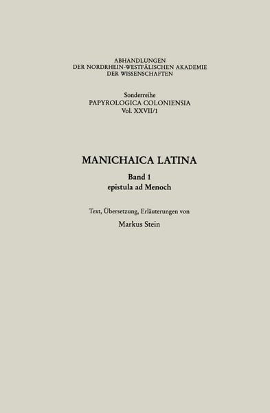 Produktbild: Manichaica Latina