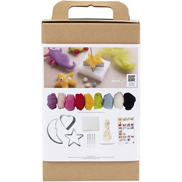 Produktbild: Creativ Company DIY Sets Filz & Fleece Kreativ Set Nadelfilzen, Tiere im Wasser, Kreativ Box