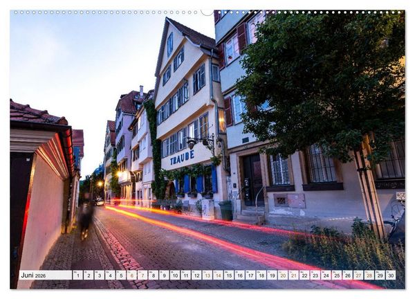 Produktbild: Nachts in T&uuml;bingen (hochwertiger Premium Wandkalender 2026 DIN A2 quer), Kunstdruck in Hochglanz