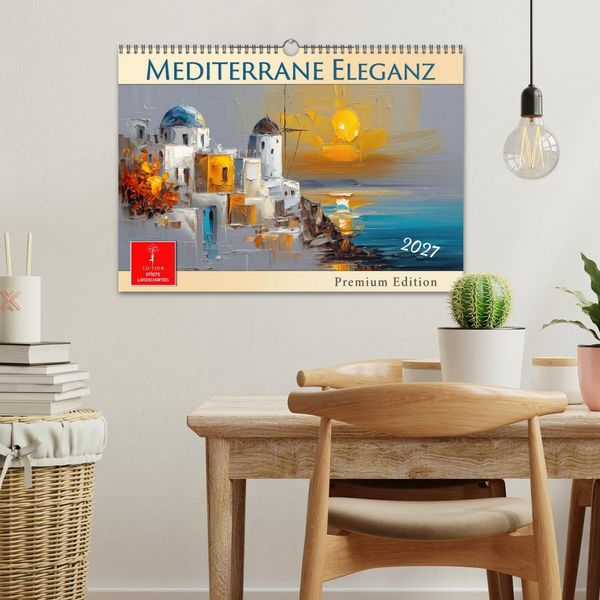Produktbild: Mediterrane Eleganz (Wandkalender 2027 DIN A3 quer), CALVENDO Monatskalender