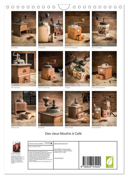 Produktbild: Des vieux Moulins &agrave; Caf&eacute; (Calendrier mural 2026 DIN A4 horizontal), CALVENDO calendrier mensuel
