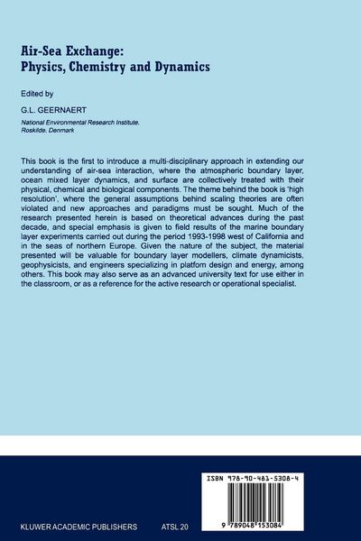 Produktbild: Air-Sea Exchange: Physics, Chemistry and Dynamics