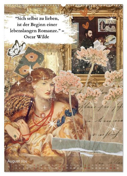 Produktbild: Vintage Vibes &ndash; Frauen, Kunst und Worte (Wandkalender 2026 DIN A2 hoch), CALVENDO Monatskalender