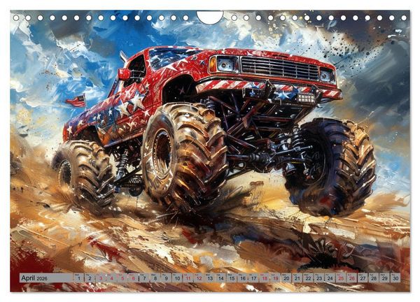 Produktbild: Monstertruck Madness (Wall Calendar 2026 DIN A4 landscape), CALVENDO 12 Month Wall Calendar