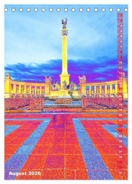 Produktbild: Budapest - K&uuml;nstlerische Fotografie (Tischkalender 2026 DIN A5 hoch), CALVENDO Monatskalender
