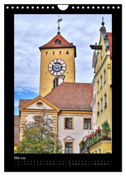 Produktbild: Gassen und T&uuml;rme in Regensburg (Wandkalender 2026 DIN A4 hoch), CALVENDO Monatskalender