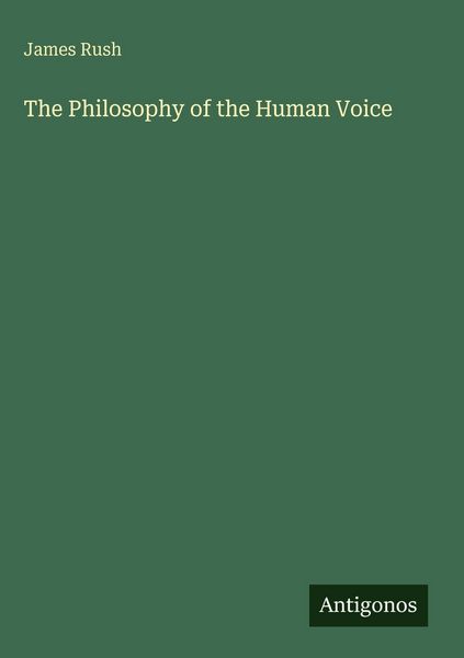 Produktbild: The Philosophy of the Human Voice