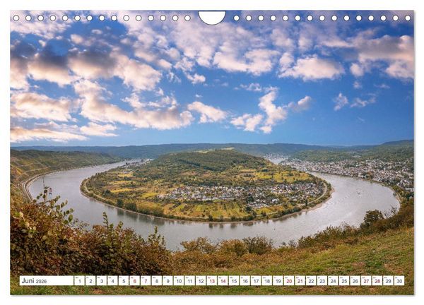 Produktbild: Unterwegs - Rhein-Burgen-Weg (Wandkalender 2026 DIN A4 quer), CALVENDO Monatskalender