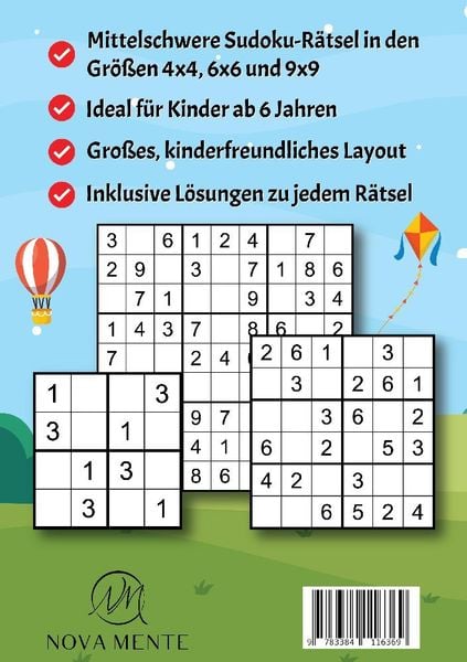 Produktbild: Sudoku Denkspa&szlig; f&uuml;r Kinder ab 6 Jahren