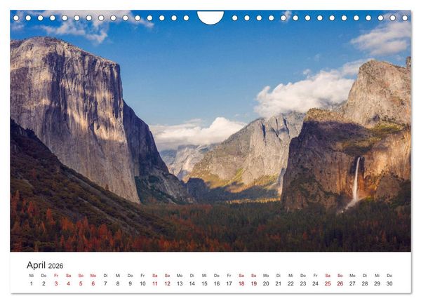 Produktbild: Yosemite - Nationalpark (Wandkalender 2026 DIN A4 quer), CALVENDO Monatskalender