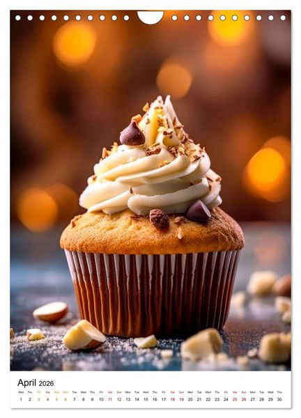 Produktbild: Yummy Cupcakes (Wall Calendar 2026 DIN A4 portrait), CALVENDO 12 Month Wall Calendar
