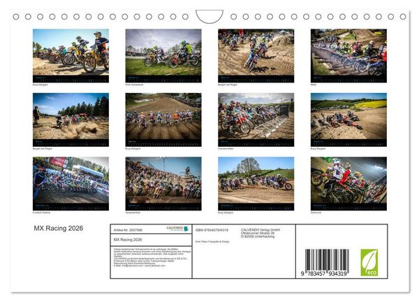 Produktbild: MX Racing 2026 (Wandkalender 2026 DIN A4 quer), CALVENDO Monatskalender