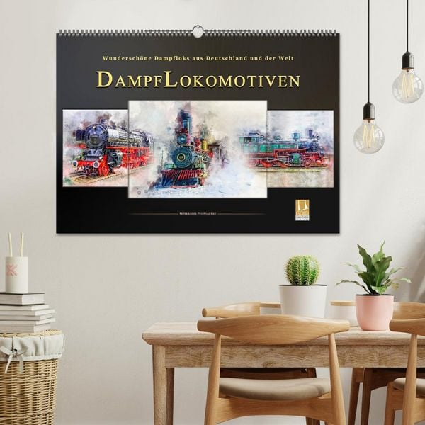 Produktbild: Dampflokomotiven - wundersch&ouml;ne Dampfloks aus Deutschland und der Welt (Wandkalender 2026 DIN A2 quer), CALVENDO Monatskalender