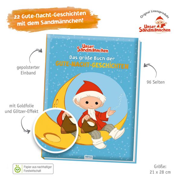 Produktbild: Tr&ouml;tsch Unser Sandm&auml;nnchen Das gro&szlig;e Buch der Gute Nacht Geschichten Vorlesebuch