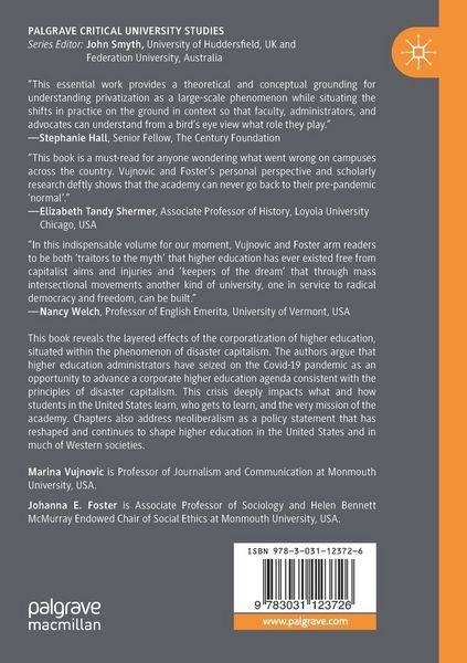 Produktbild: Higher Education and Disaster Capitalism in the Age of COVID-19