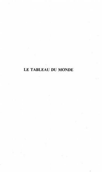 Produktbild: Le Tableau Du Monde