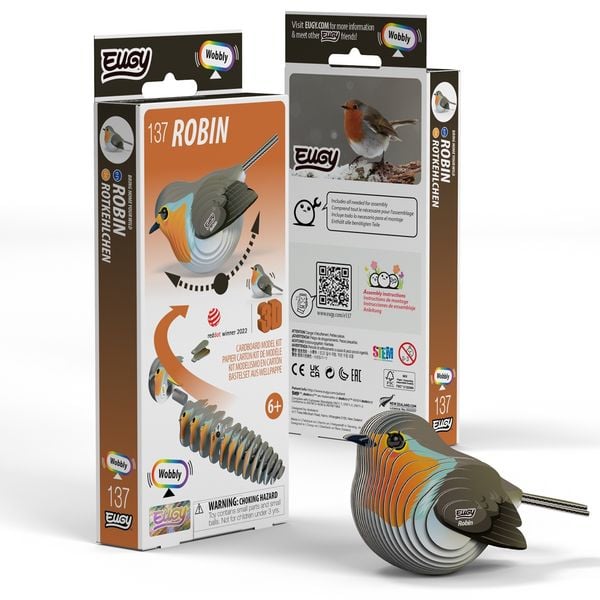 Produktbild: EUGY - 3D Bastelset Rotkehlchen