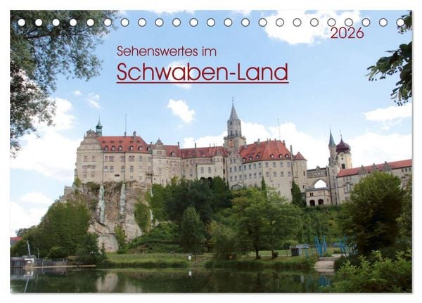 Produktbild: Sehenswertes im Schwaben-Land (Tischkalender 2026 DIN A5 quer), CALVENDO Monatskalender