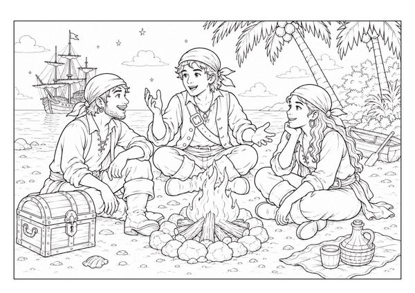 Produktbild: Piraten Malbuch f&uuml;r Kinder von 6&ndash;10 Jahren mit 50 spannenden Ausmalbildern