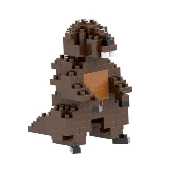 Produktbild: BRIXIES 200210 - Murmeltier, 3D Konstruktionsbausatz aus Ministeinen, 124 Teile