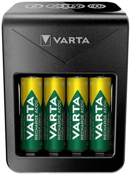 Produktbild: Varta LCD Plug Charger+ 4x 56706 Rundzellen-Ladeger&auml;t NiMH Micro (AAA), Mignon (AA), 9 V Block