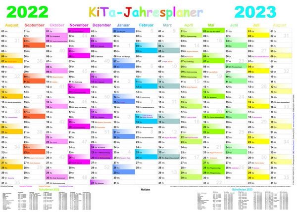 Produktbild: Kita-Jahresplaner 2022/2023