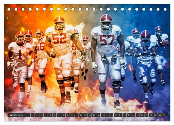 Produktbild: Faszination American Football (Tischkalender 2026 DIN A5 quer), CALVENDO Monatskalender