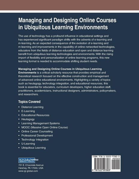 Produktbild: Managing and Designing Online Courses in Ubiquitous Learning Environments