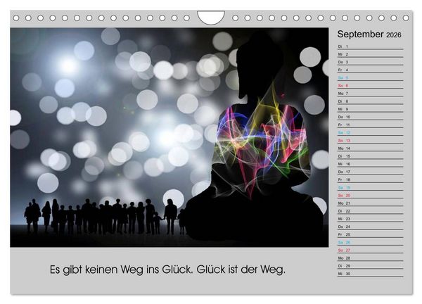 Produktbild: Lebenskraft Buddha (Wandkalender 2026 DIN A4 quer), CALVENDO Monatskalender