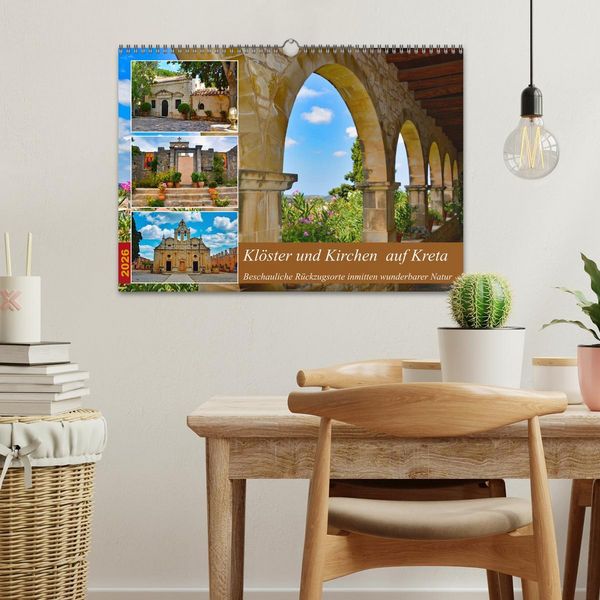 Produktbild: Kl&ouml;ster und Kirchen auf Kreta (Wandkalender 2026 DIN A3 quer), CALVENDO Monatskalender