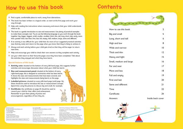 Produktbild: Size and Measurement Ages 3-5