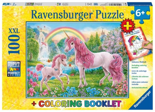 Puzzle Ravensburger Magische Einhörner 100 Teile XXL Colouring Booklet