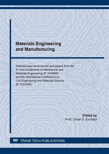 Produktbild: Materials Engineering and Manufacturing