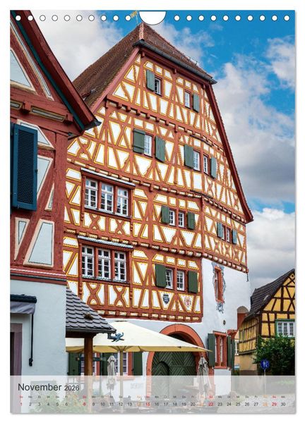 Produktbild: Stadtbummel in Ladenburg - Die R&ouml;mer- und Fachwerk-Stadt (Wandkalender 2026 DIN A4 hoch), CALVENDO Monatskalender