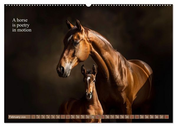 Produktbild: A Horse Makes You Complete (High Quality Premium Wall Calendar 2026 DIN A2 landscape),CALVENDO 12 Month Wall Calendar
