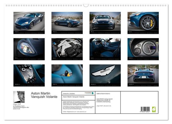 Produktbild: Aston Martin Vanquish Volante (Wandkalender 2026 DIN A2 quer), CALVENDO Monatskalender