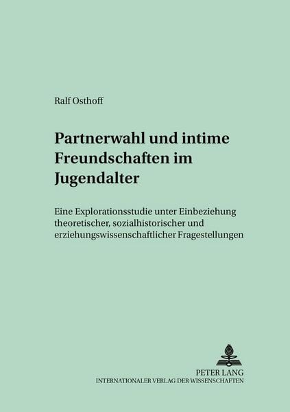 Produktbild: Partnerwahl und intime Freundschaften im Jugendalter
