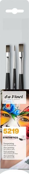 da Vinci Pinselset SYNTHETICS FACEPAINTING, 3er Set
