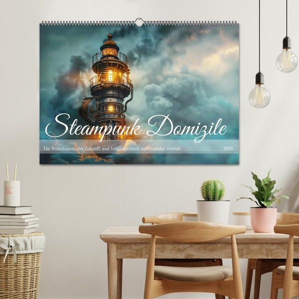 Produktbild: Steampunk Domizile (Wandkalender 2026 DIN A2 quer), CALVENDO Monatskalender