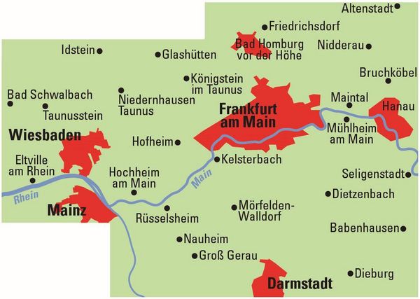 Produktbild: ADFC-Regionalkarte Frankfurt a. M. Wiesbaden /Darmstadt, 1:50.000, mit Tagestour