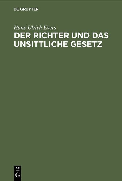 Produktbild: Der Richter und das unsittliche Gesetz